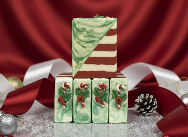 Candy Cane Coconut Milk Soap