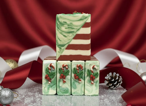 Candy Cane Coconut Milk Soap