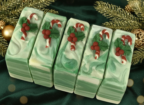 Candy Cane Coconut Milk Soap